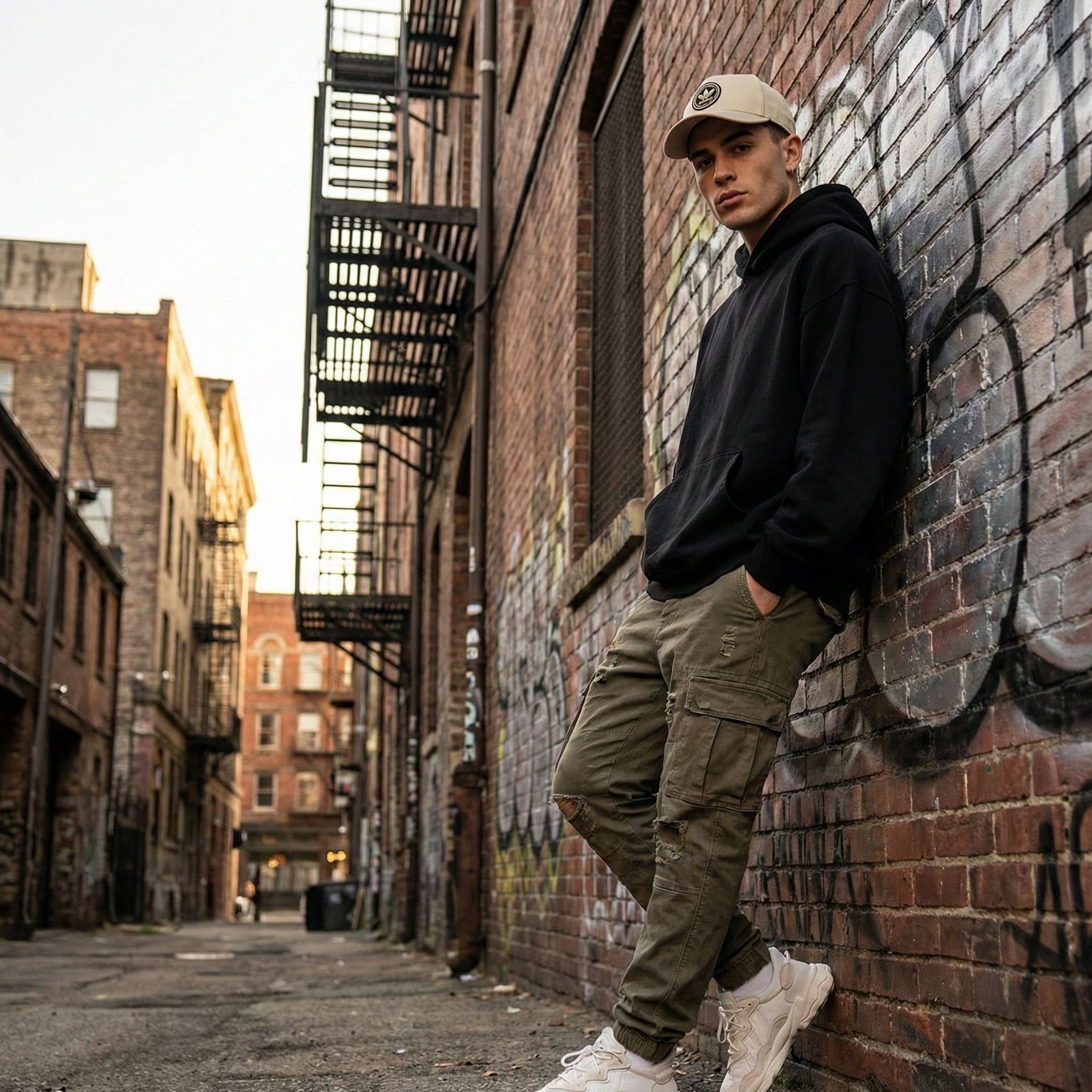 GORRA ADIDAS / COLOR BEIGE / NEGRO / 1.1